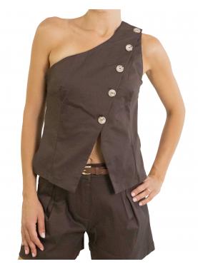 Gilet con bottoni in diagonale "Margot"